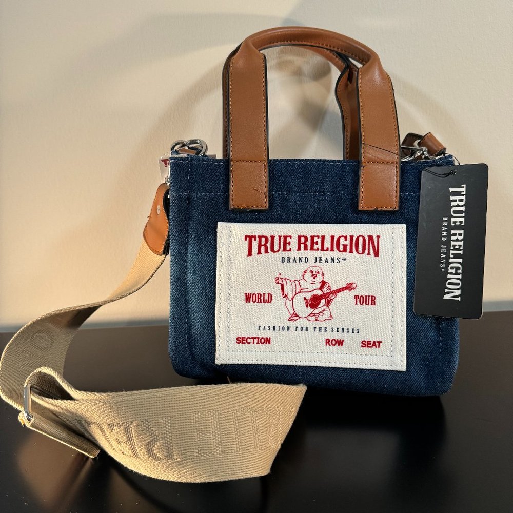 True Religion Denim Mini Tote with Strap - NWT